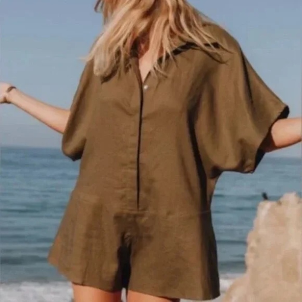 Daily Drills linen romper